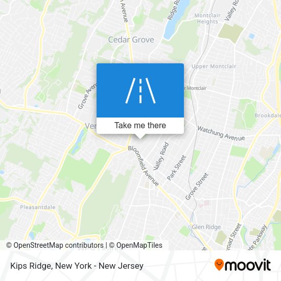 Kips Ridge map