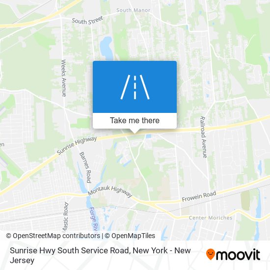 Mapa de Sunrise Hwy South Service Road