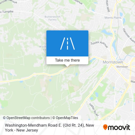Washington-Mendham Road E. (Old Rt. 24) map