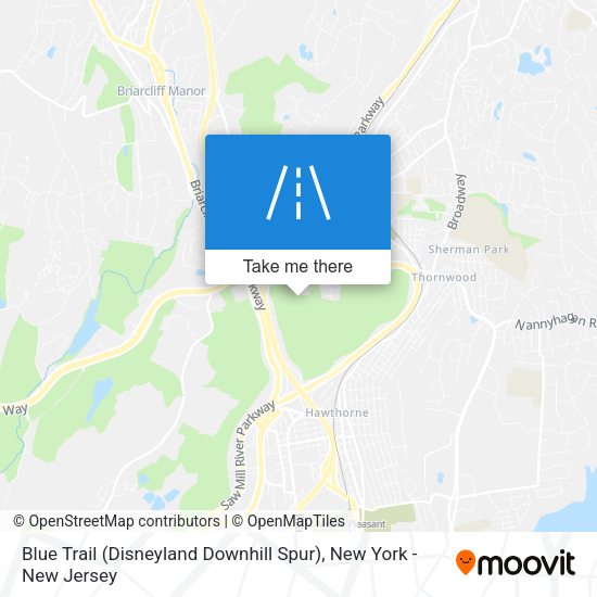 Blue Trail (Disneyland Downhill Spur) map