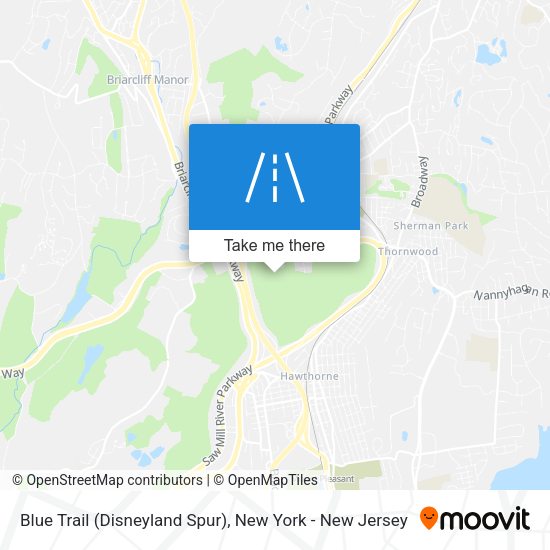 Blue Trail (Disneyland Spur) map