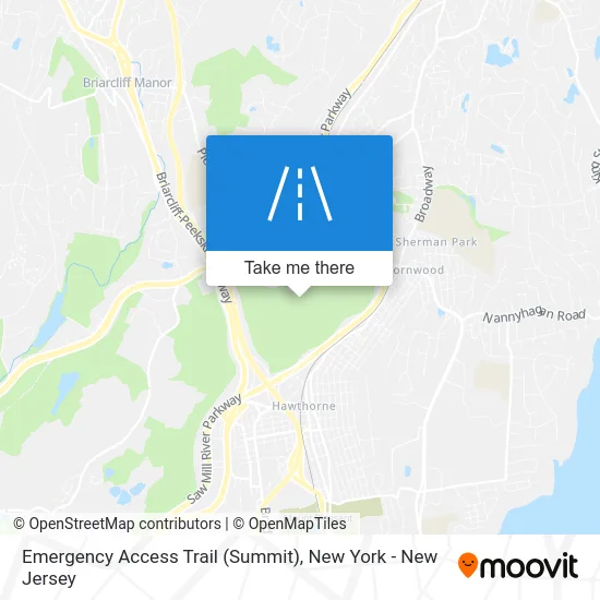 Emergency Access Trail (Summit) map