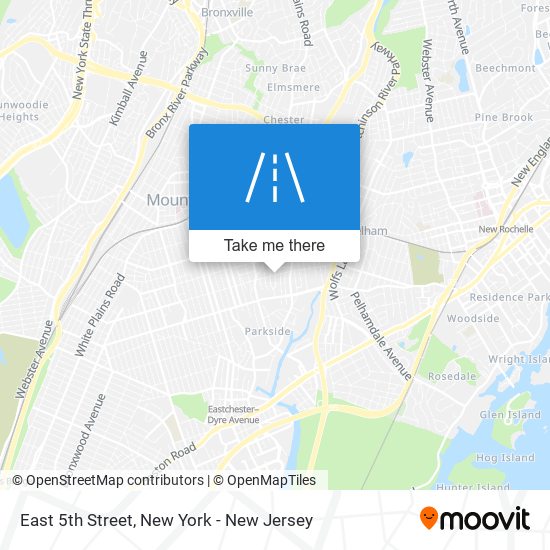 East 5th Street map