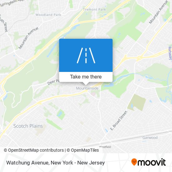 Watchung Avenue map