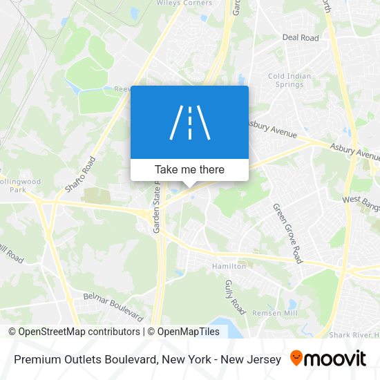 Mapa de Premium Outlets Boulevard