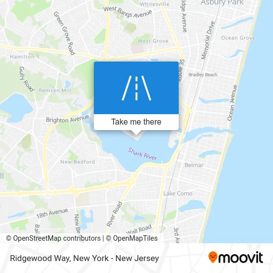 Ridgewood Way map