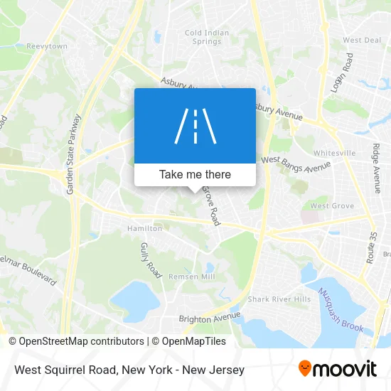 West Squirrel Road map