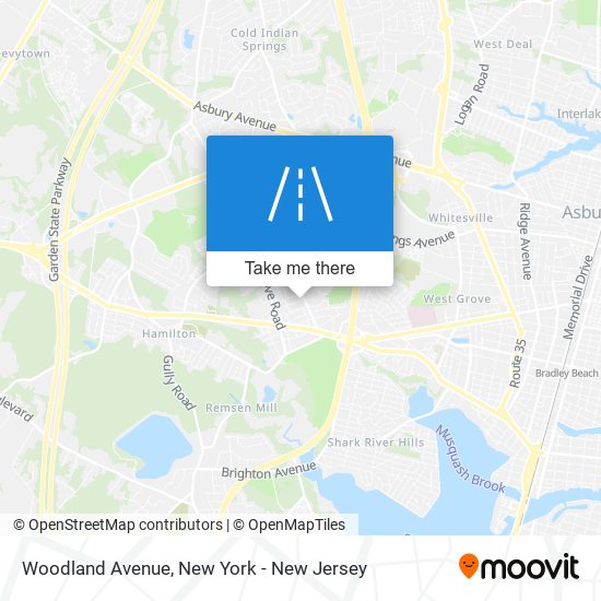 Mapa de Woodland Avenue