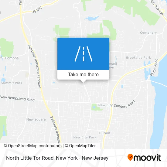 North Little Tor Road map