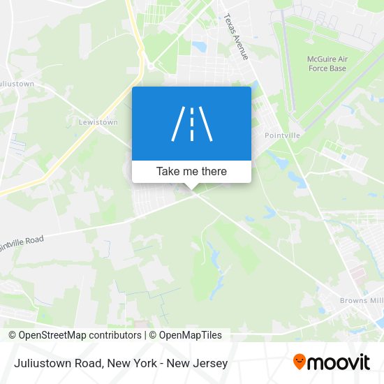 Juliustown Road map