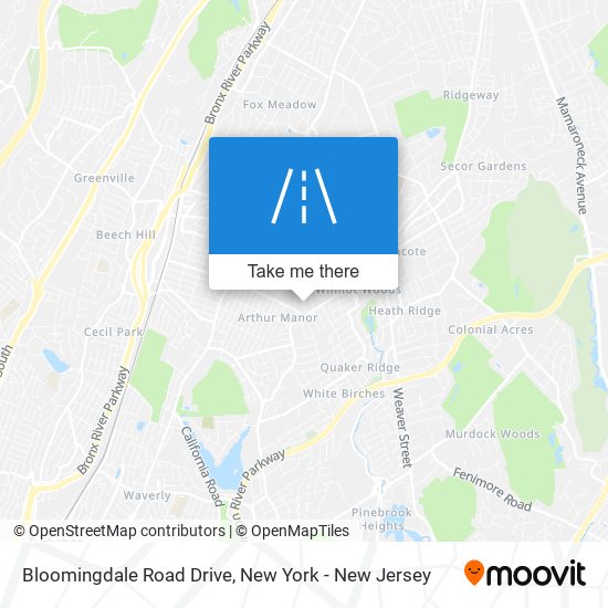 Bloomingdale Road Drive map