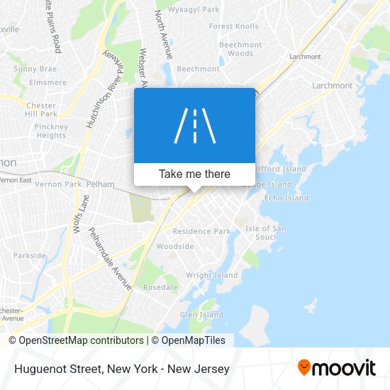 Mapa de Huguenot Street