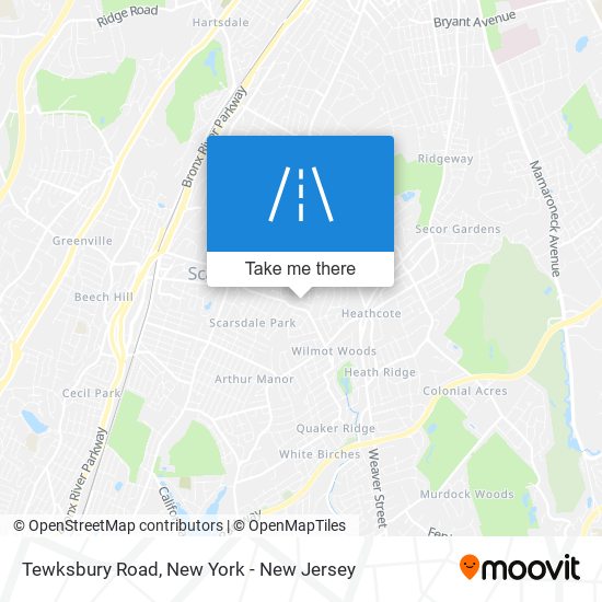 Mapa de Tewksbury Road