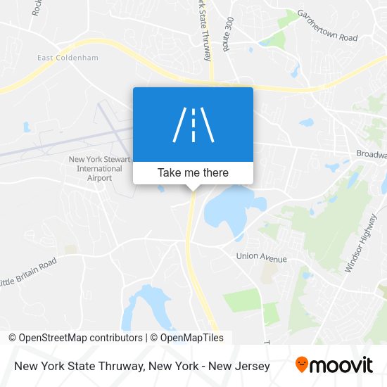 New York State Thruway map