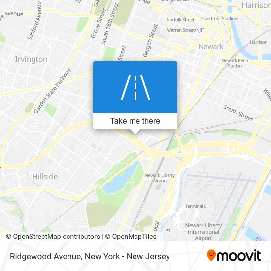 Ridgewood Avenue map