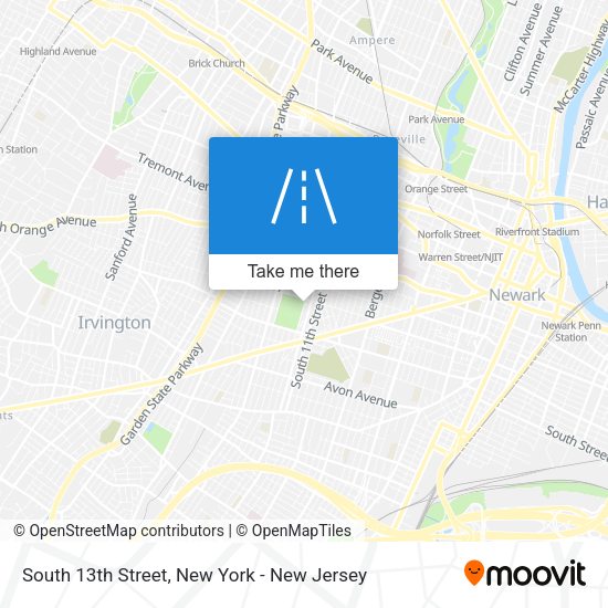 Mapa de South 13th Street