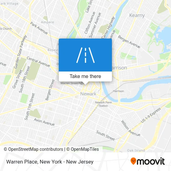 Warren Place map