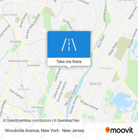 Mapa de Woodside Avenue