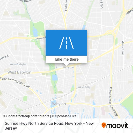 Sunrise Hwy North Service Road map