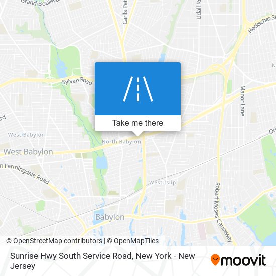 Sunrise Hwy South Service Road map