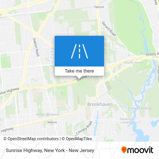 Sunrise Highway map