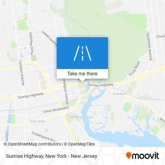 Sunrise Highway map