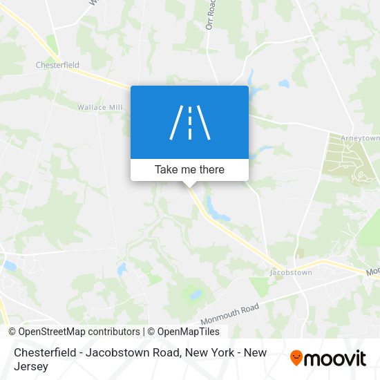 Mapa de Chesterfield - Jacobstown Road