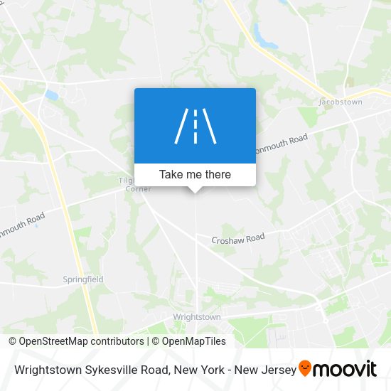 Wrightstown Sykesville Road map