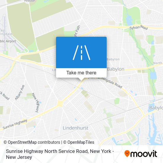 Mapa de Sunrise Highway North Service Road