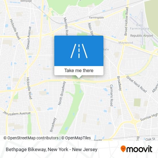 Bethpage Bikeway map