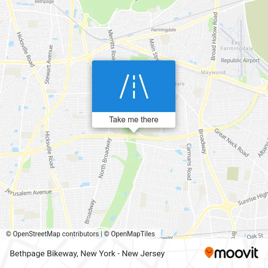 Bethpage Bikeway map