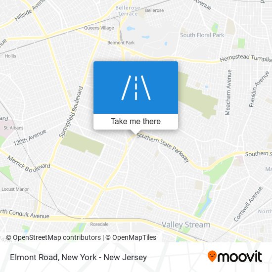 Elmont Road map