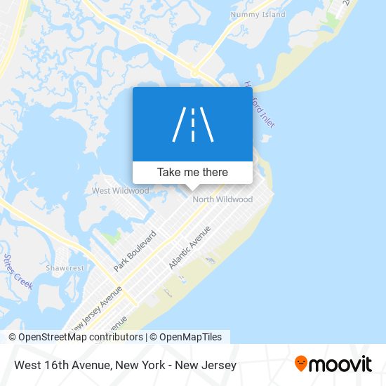 West 16th Avenue map