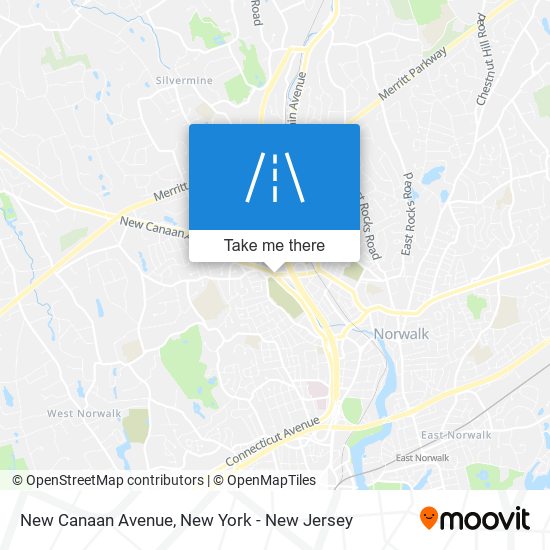 Mapa de New Canaan Avenue