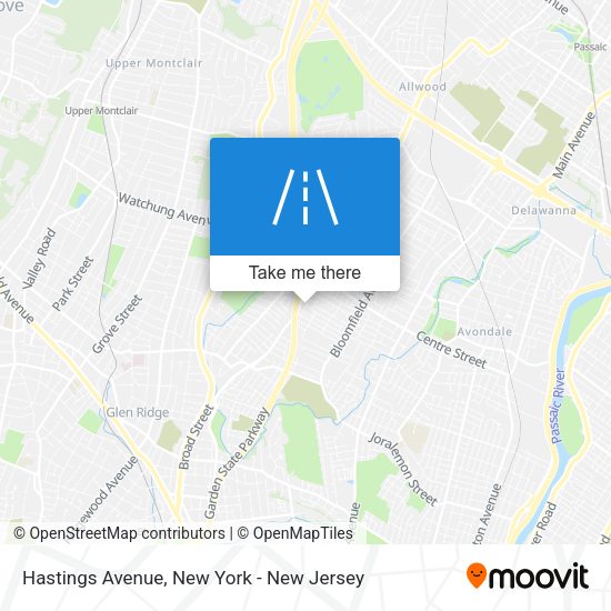 Mapa de Hastings Avenue