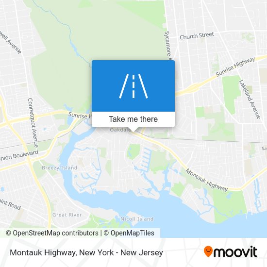 Montauk Highway map