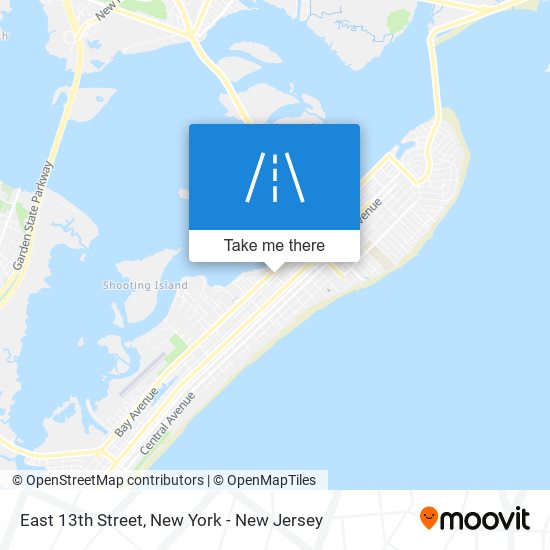 East 13th Street map