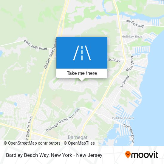 Bardley Beach Way map