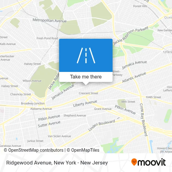 Ridgewood Avenue map