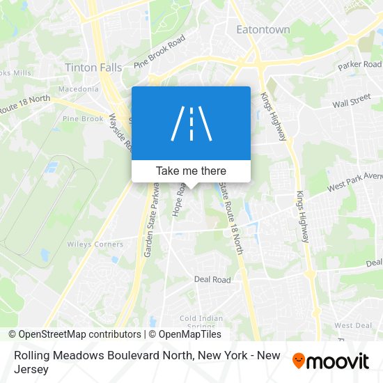 Rolling Meadows Boulevard North map