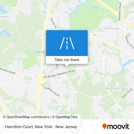 Mapa de Hamilton Court