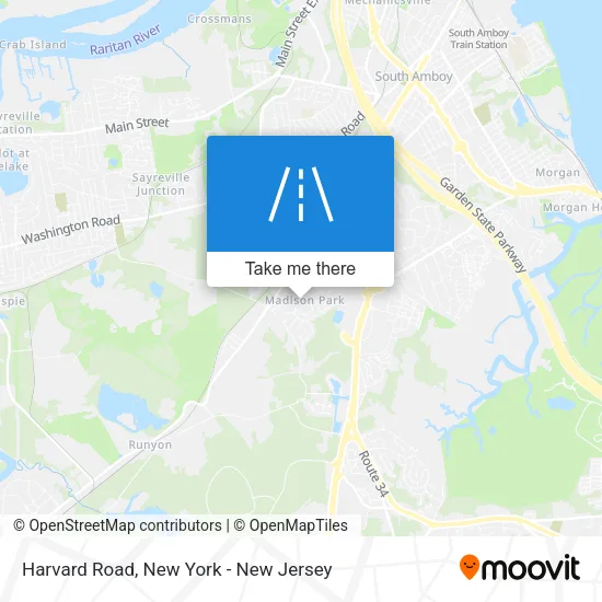 Mapa de Harvard Road