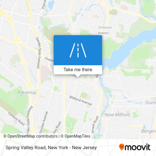 Spring Valley Road map