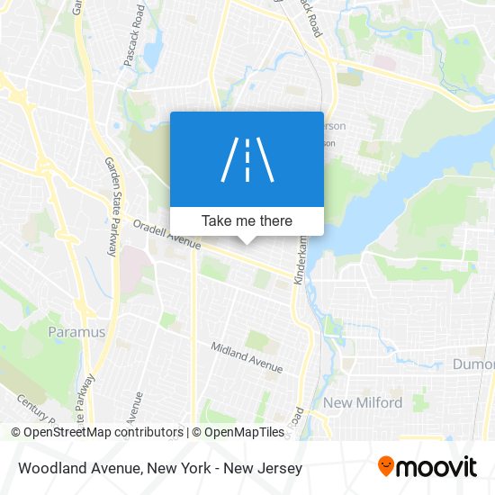 Mapa de Woodland Avenue