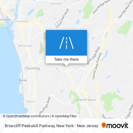 Briarcliff-Peekskill Parkway map