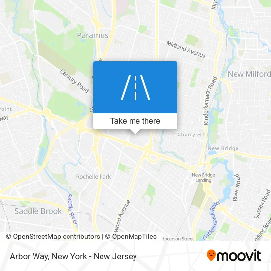 Arbor Way map