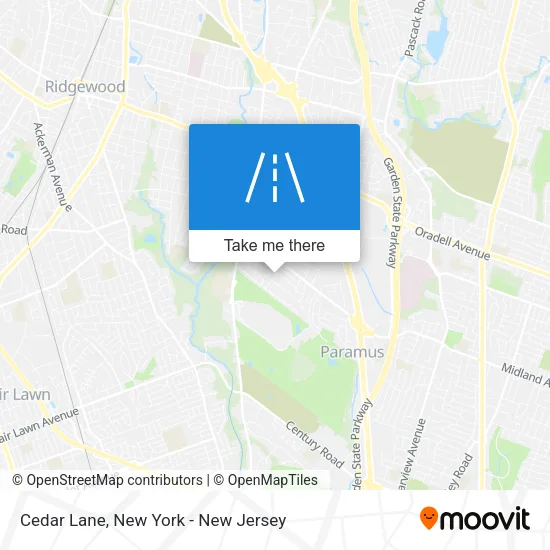 Cedar Lane map