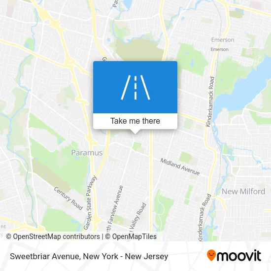 Sweetbriar Avenue map