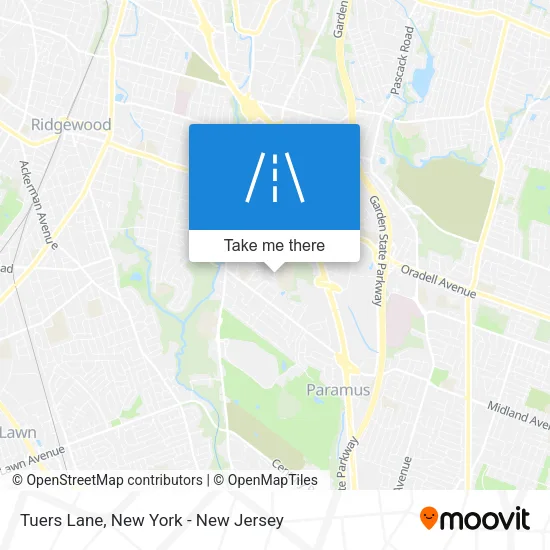 Tuers Lane map