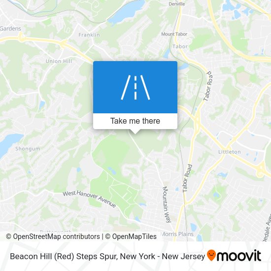 Beacon Hill (Red) Steps Spur map